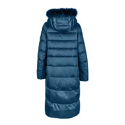 Куртка длинная с капюшоном с мехом Evacana фото № 3 недорого