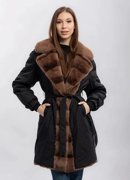 Двусторонняя шуба искусственный мех TY Alyssa фото № 5 купить